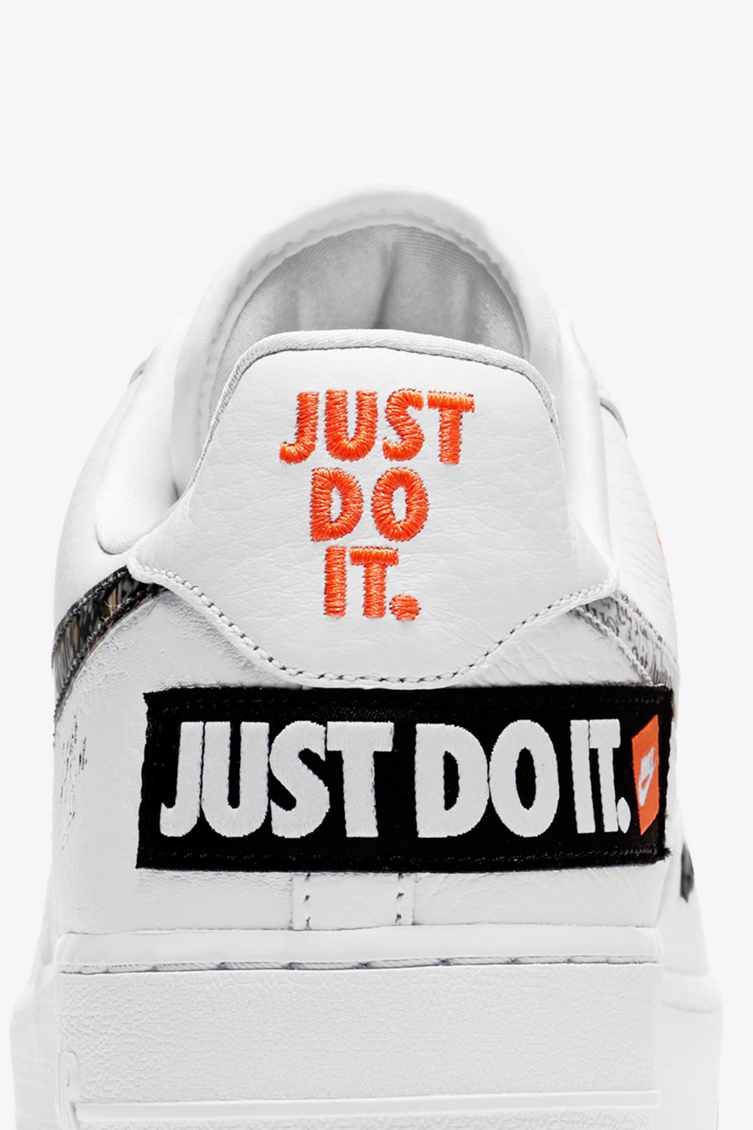 Nike Air Force 1 Premium Just Do It Collection 'White & Total ...