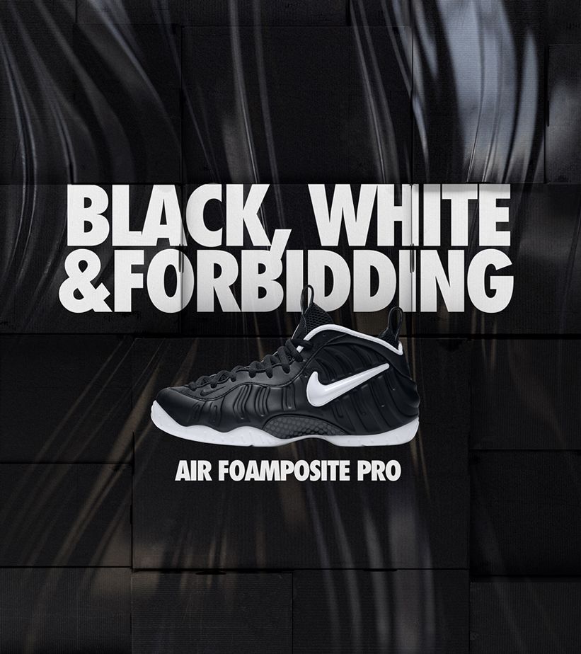 Nike Air Foamposite Pro 'Black & White' 2016
