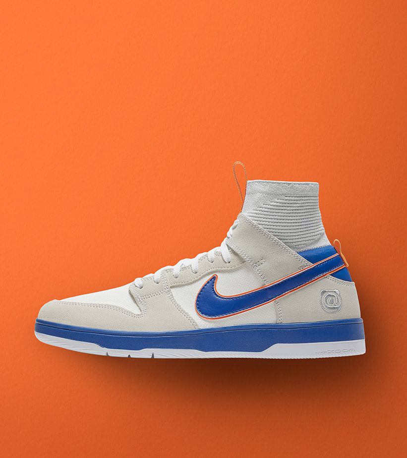 Nike SB Zoom Dunk High Elite Be@rbrick 'White & College Blue' Release Date