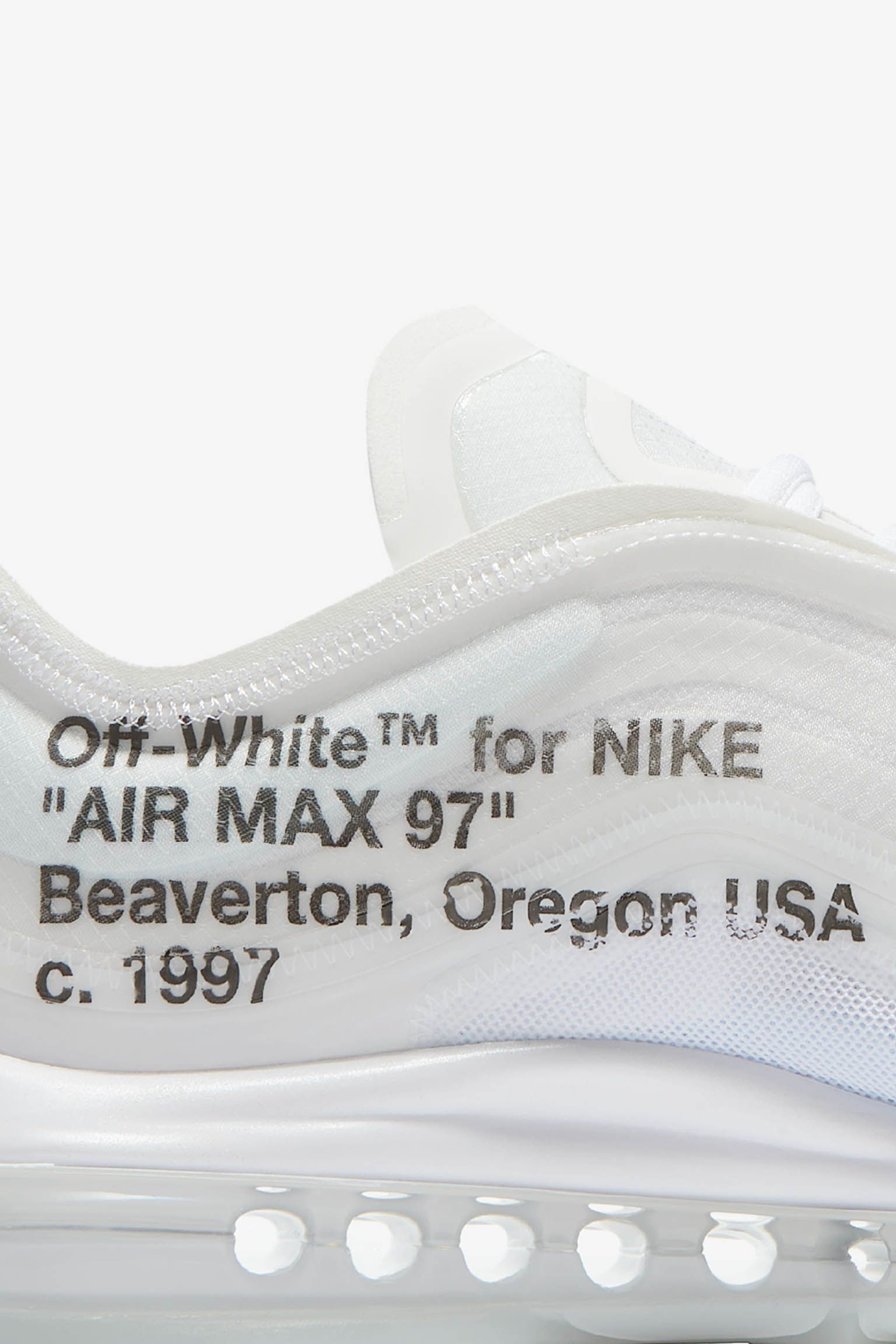 air max 97 bianche off white