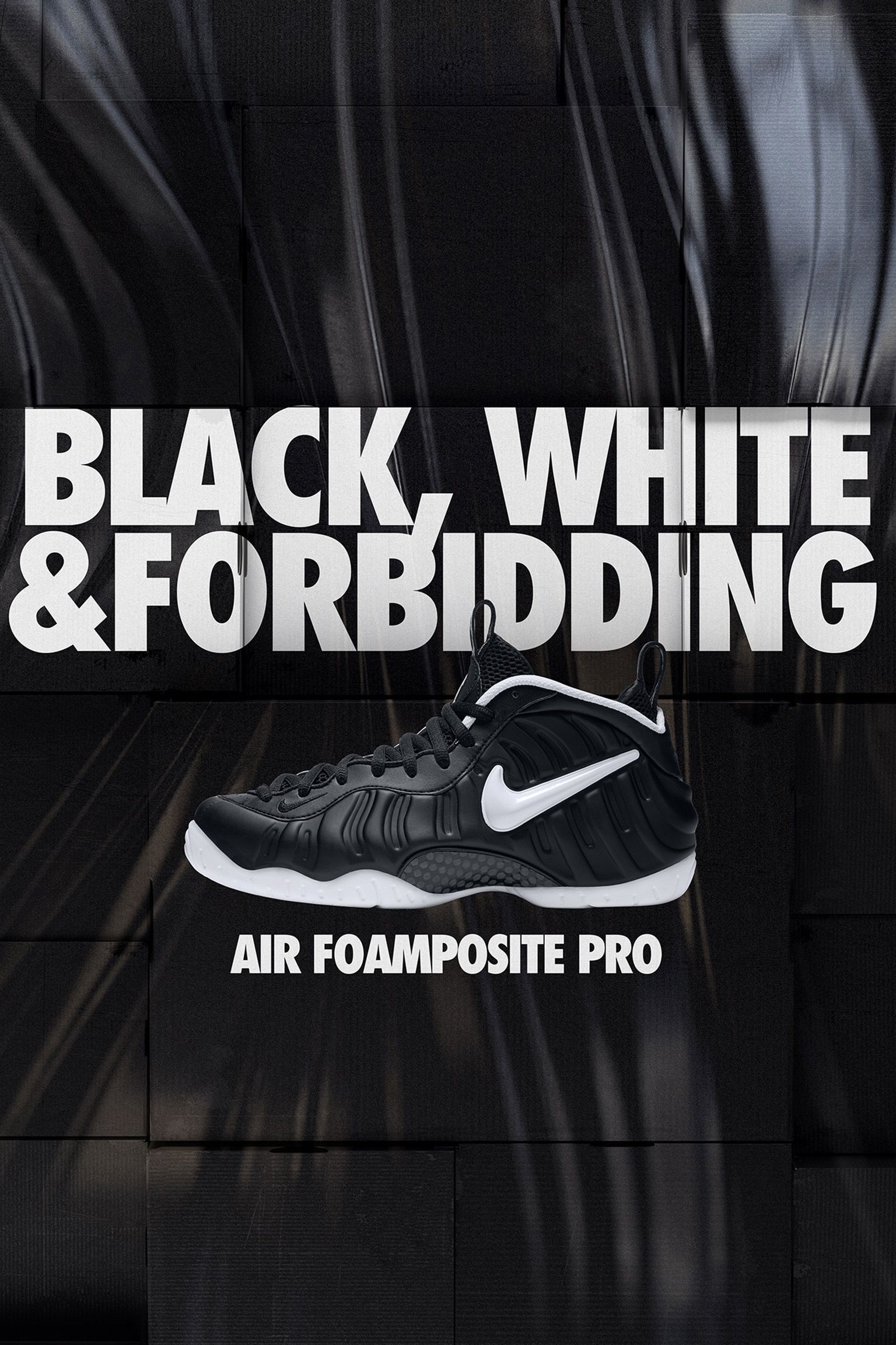 Nike Air Foamposite Pro Black u0026 White 2016. Nike SNKRS DE