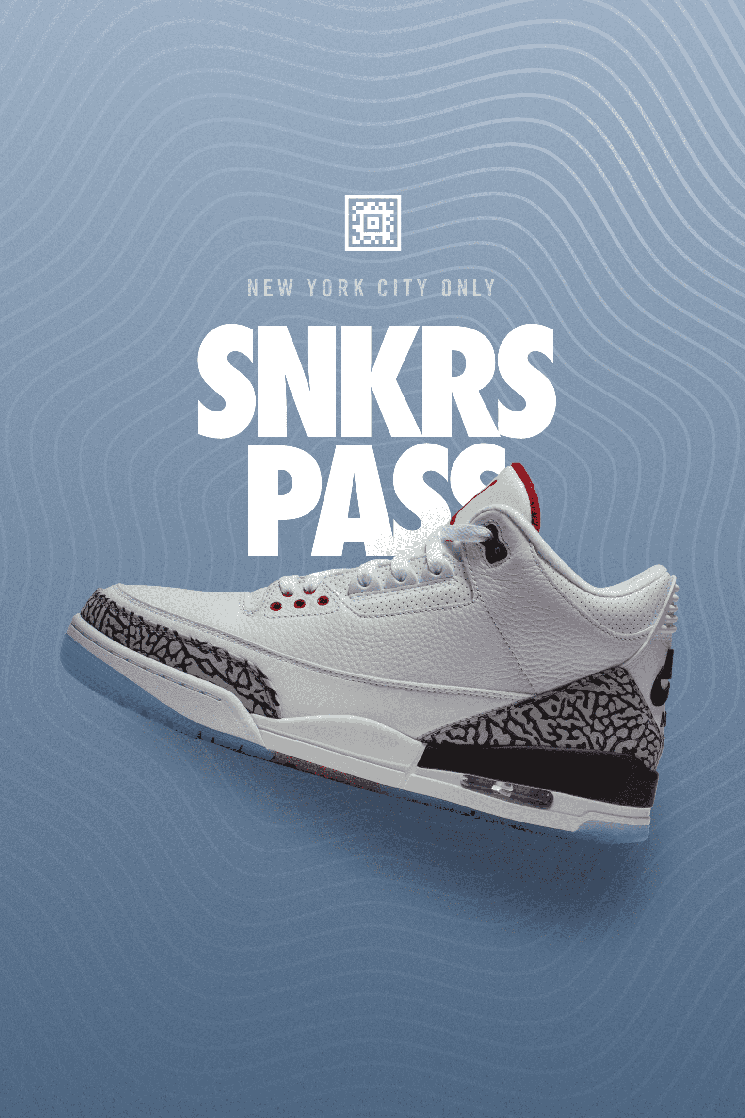 Jordan 3 'Free Line' Pass NYC. Nike SNKRS