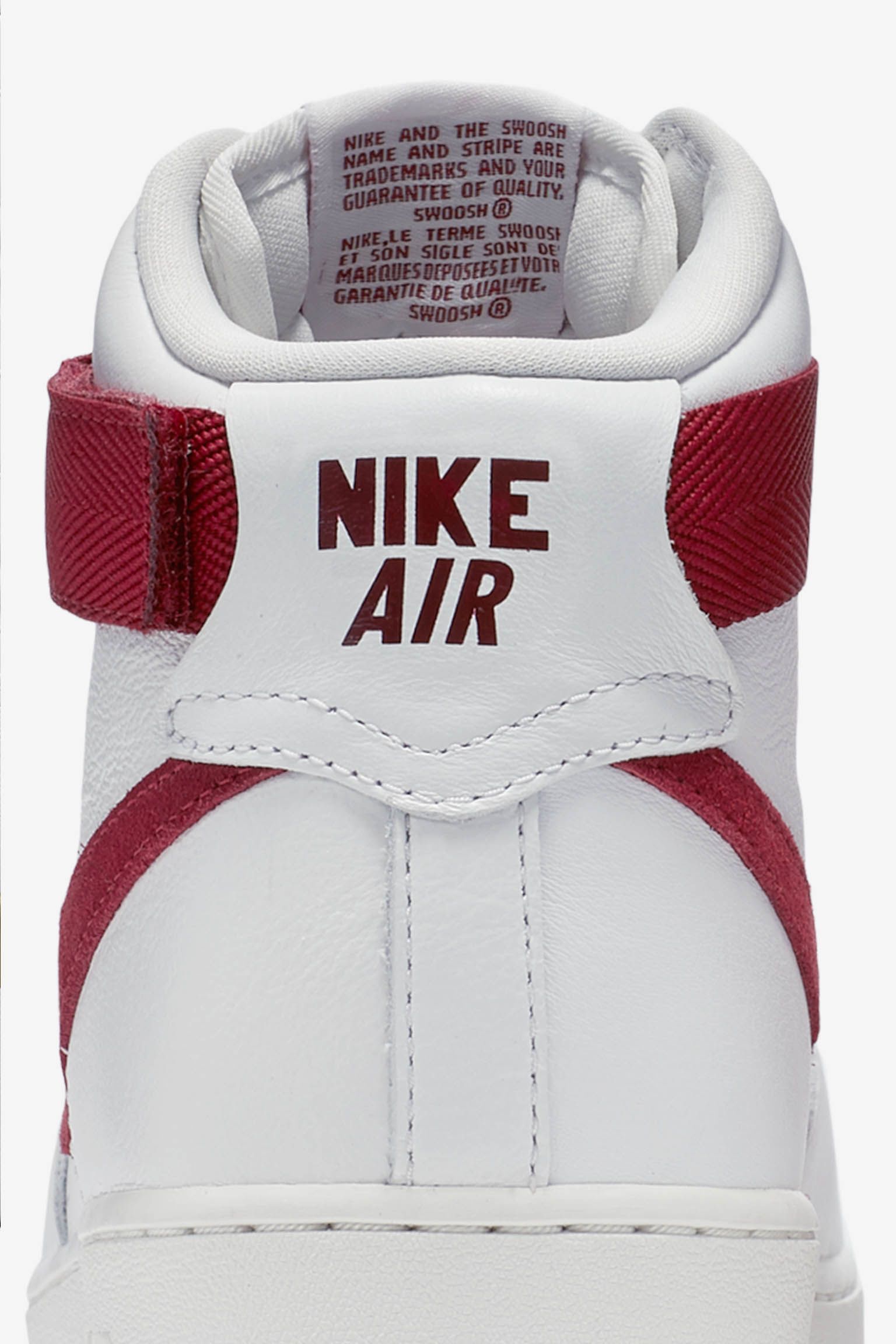 nike air force white and red