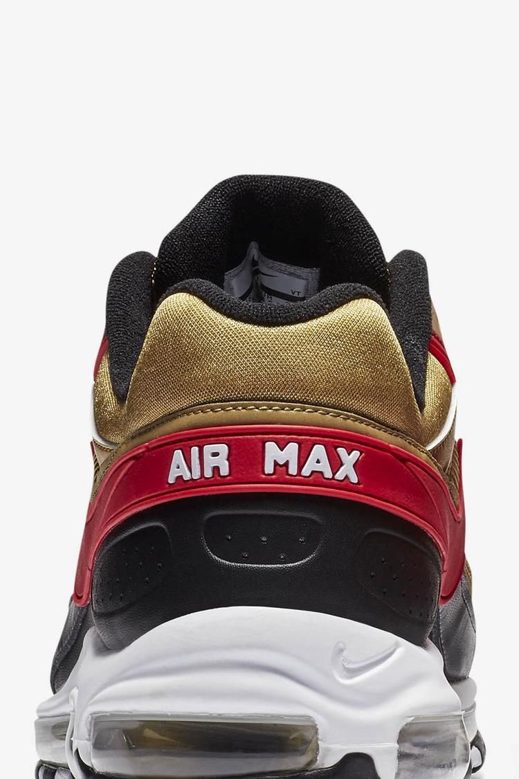 nike air max 97 bw metallic gold & university red
