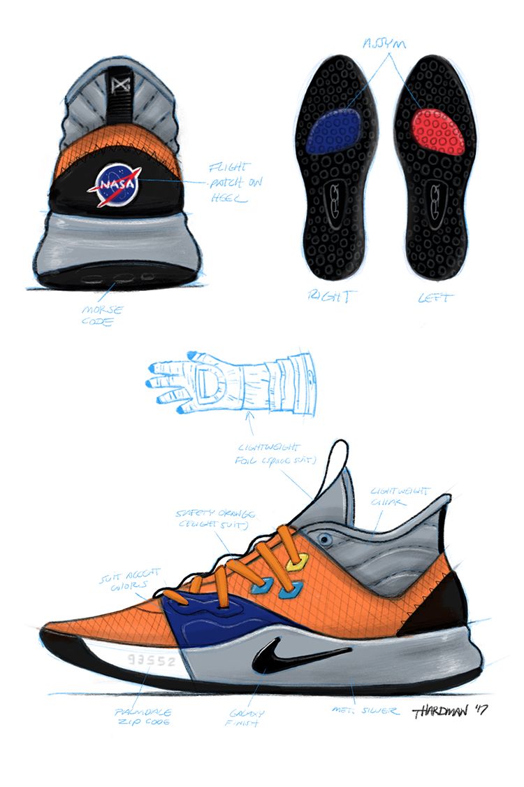 デザイン誕生まで：PG3 x NASA. Nike SNKRS JP