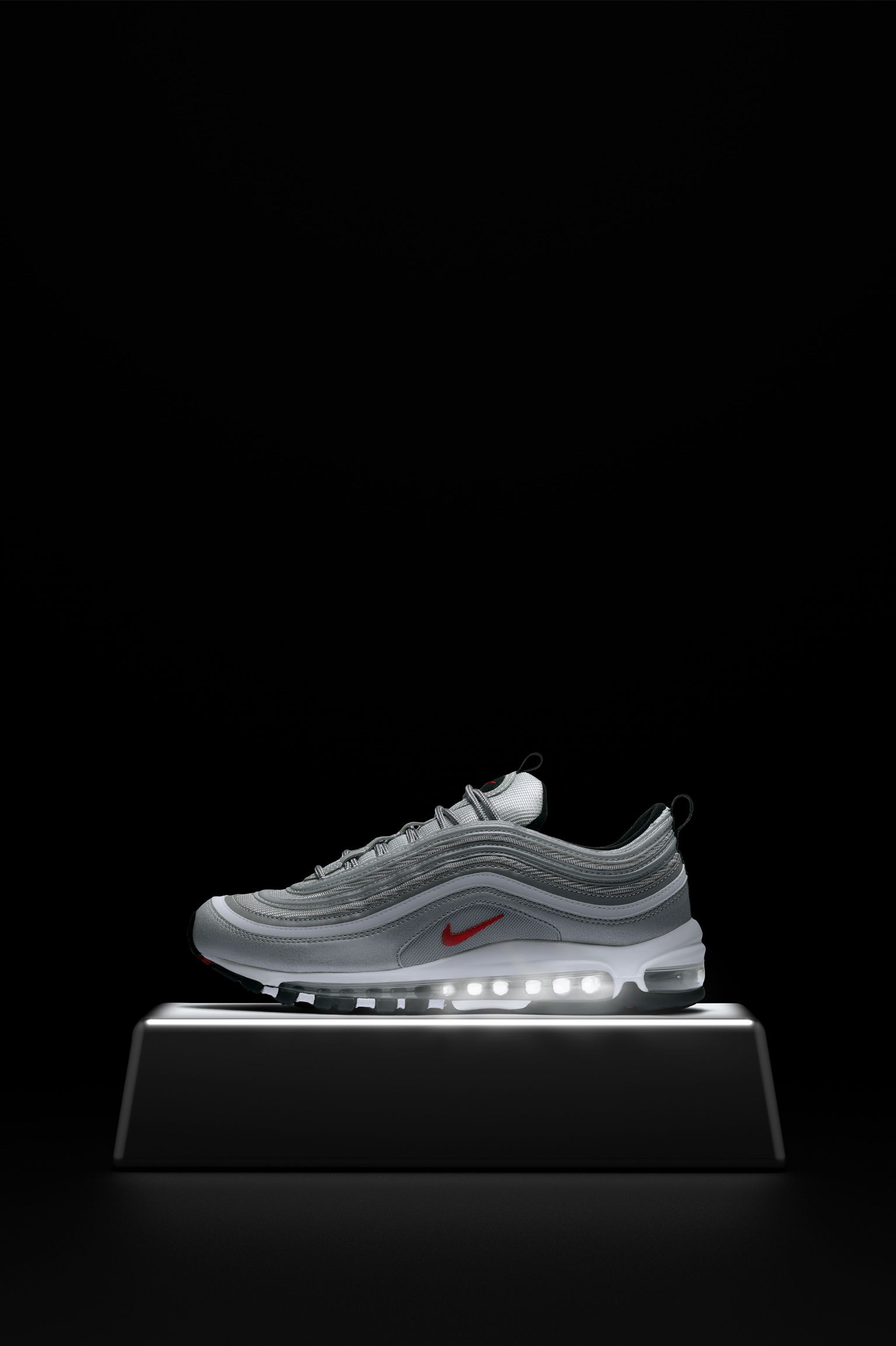 nike air max 97 trainers in silver