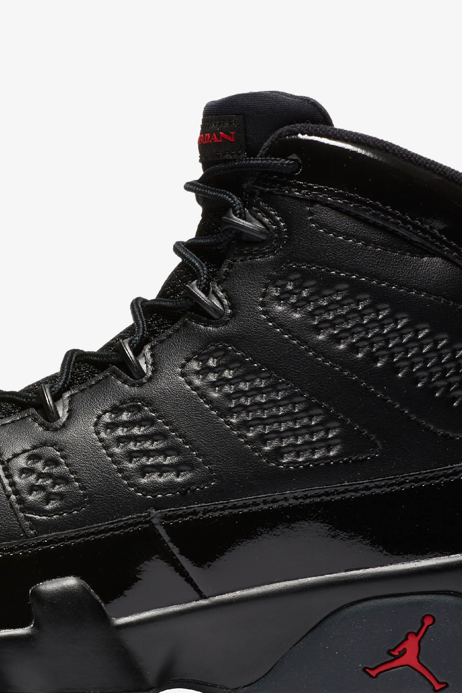 Air Jordan 9 Retro 'Black & University Red' Date. Nike SNKRS