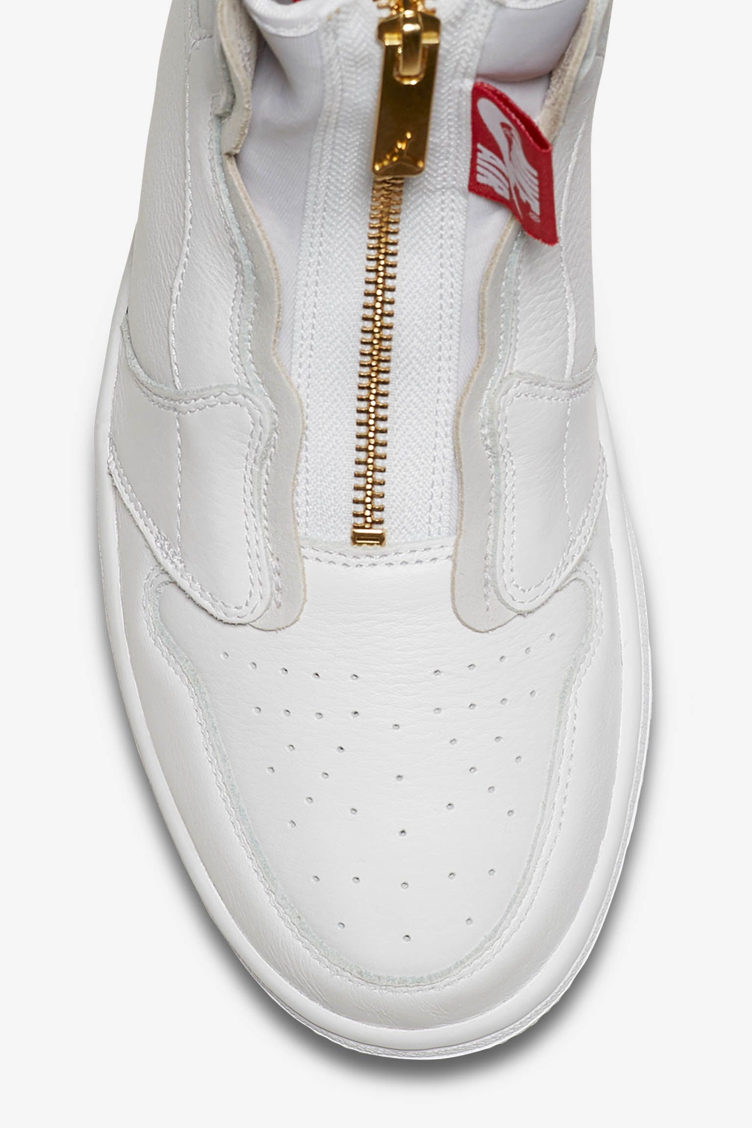 Women's Air Jordan 1 High Zip 'White & University Red' Release