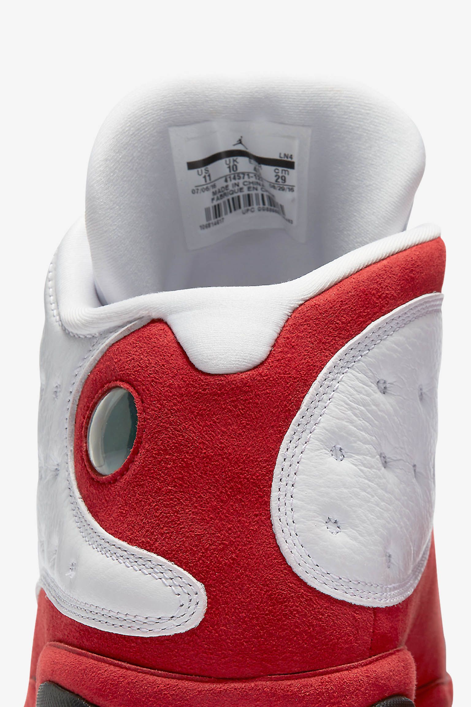 Retro jordan 13 white best sale and red