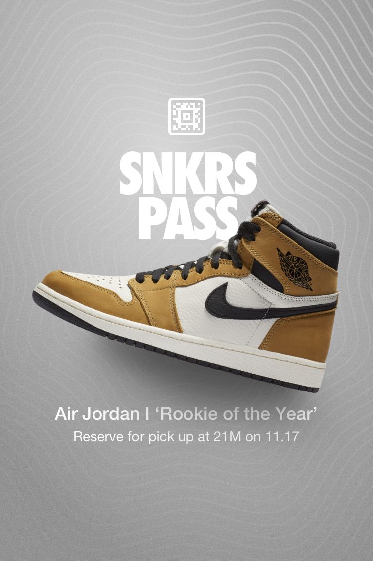 Air Jordan 1 'Rookie of the Year' SNKRS Pass 21 Mercer. Nike SNKRS