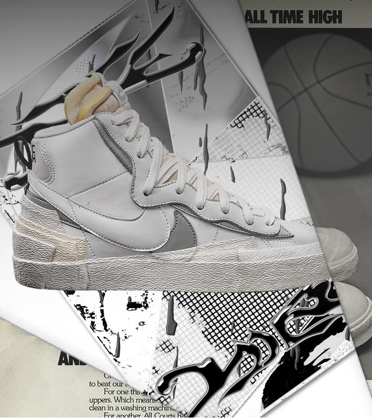 sacai x ナイキ ブレーザー MID 'White/Wolf Grey' 発売日