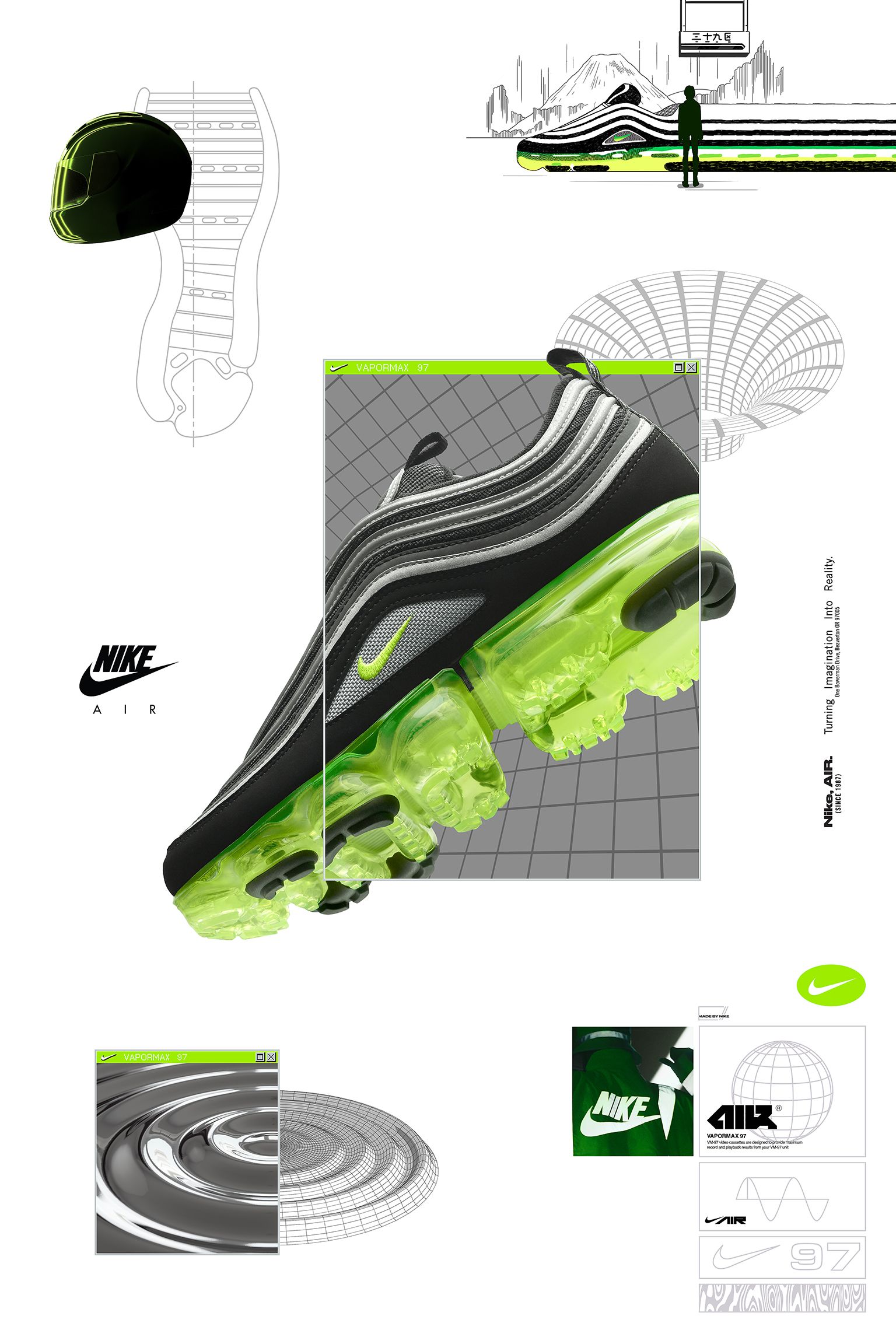 Nike Air Vapormax 97 'Black & Volt & Metallic Silver' Release Date