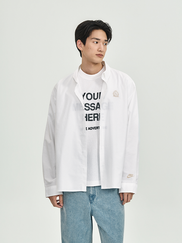 Рубашка мужская Nike Club Long-Sleeve Oxford Top