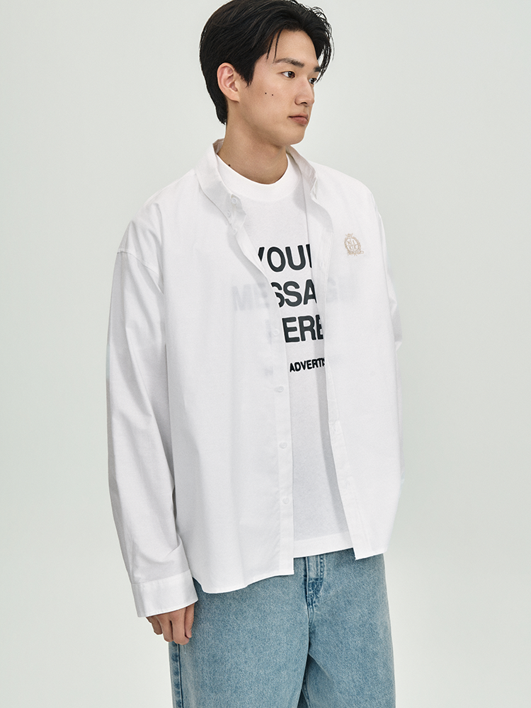 Рубашка мужская Nike Club Long-Sleeve Oxford Top