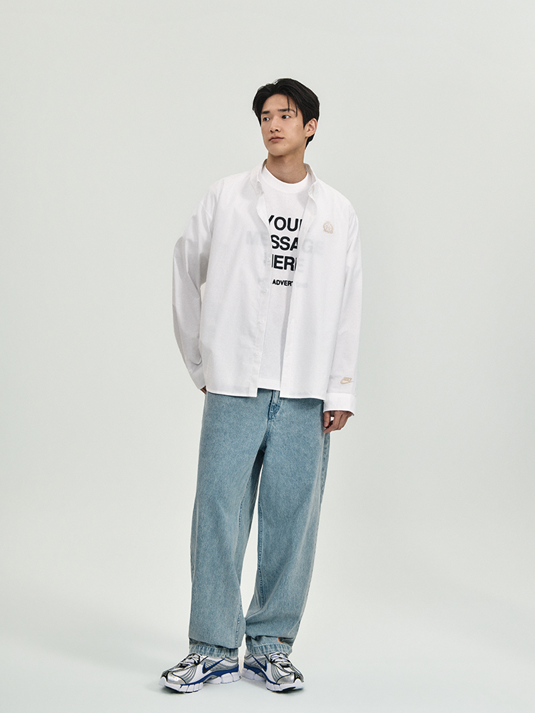 Рубашка мужская Nike Club Long-Sleeve Oxford Top