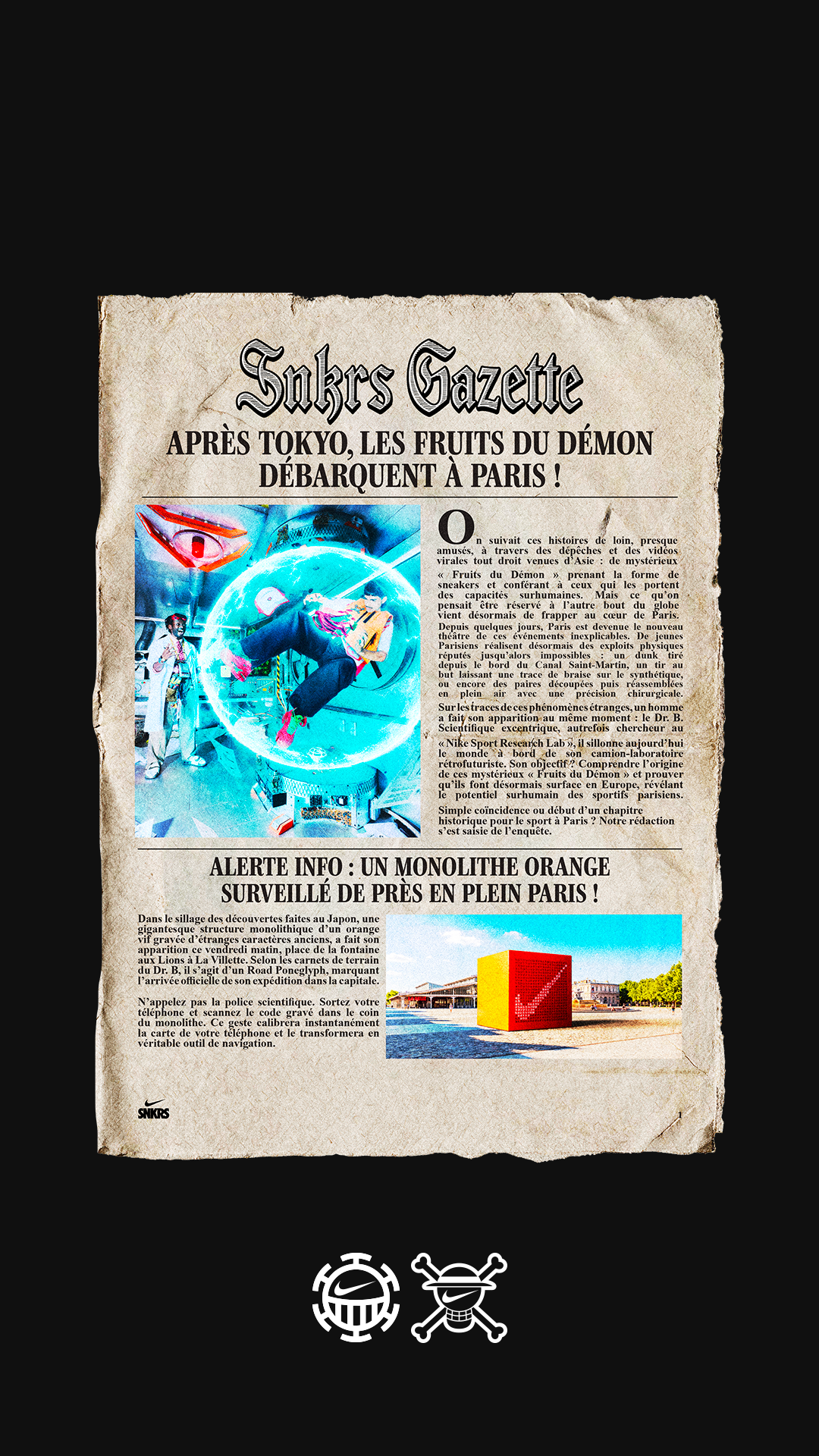 SNKRS gazette: Les fruit du démon débarquent à Paris