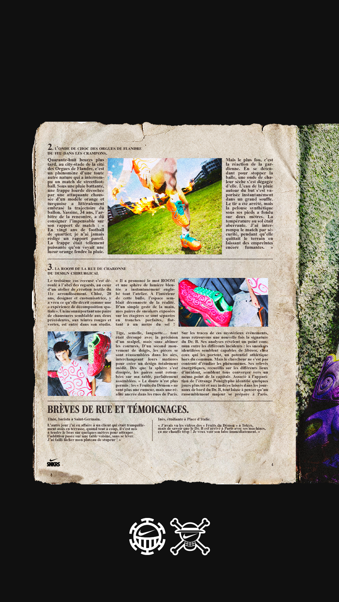 SNKRS gazette: Les fruit du démon débarquent à Paris
