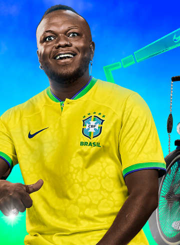 Nike Men's Brazil 2022/23 AWF Full-Zip Up Coastal Blue/Dynamic Yellow
