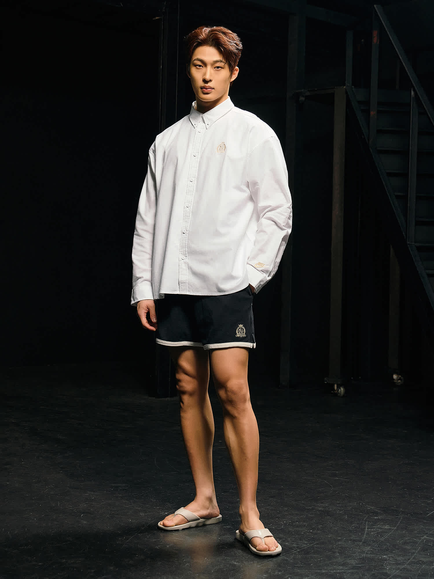 Рубашка мужская Nike Club Long-Sleeve Oxford Top
