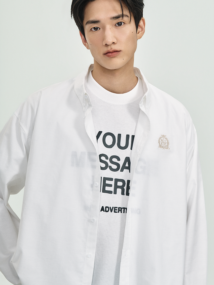 Рубашка мужская Nike Club Long-Sleeve Oxford Top
