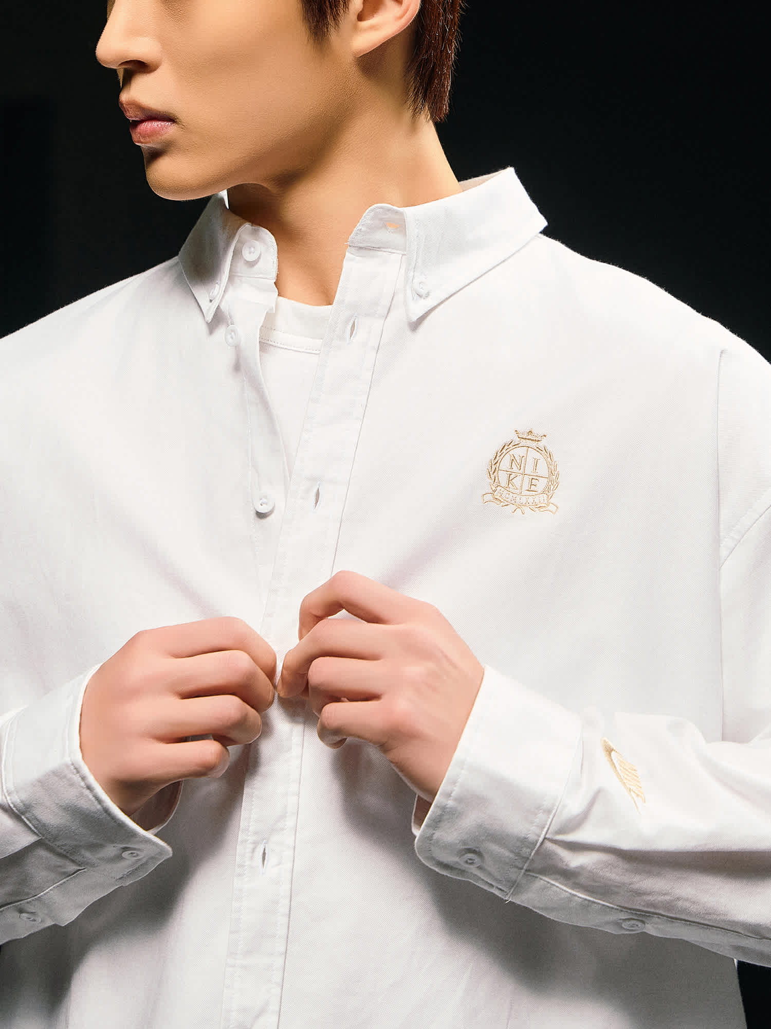 Рубашка мужская Nike Club Long-Sleeve Oxford Top