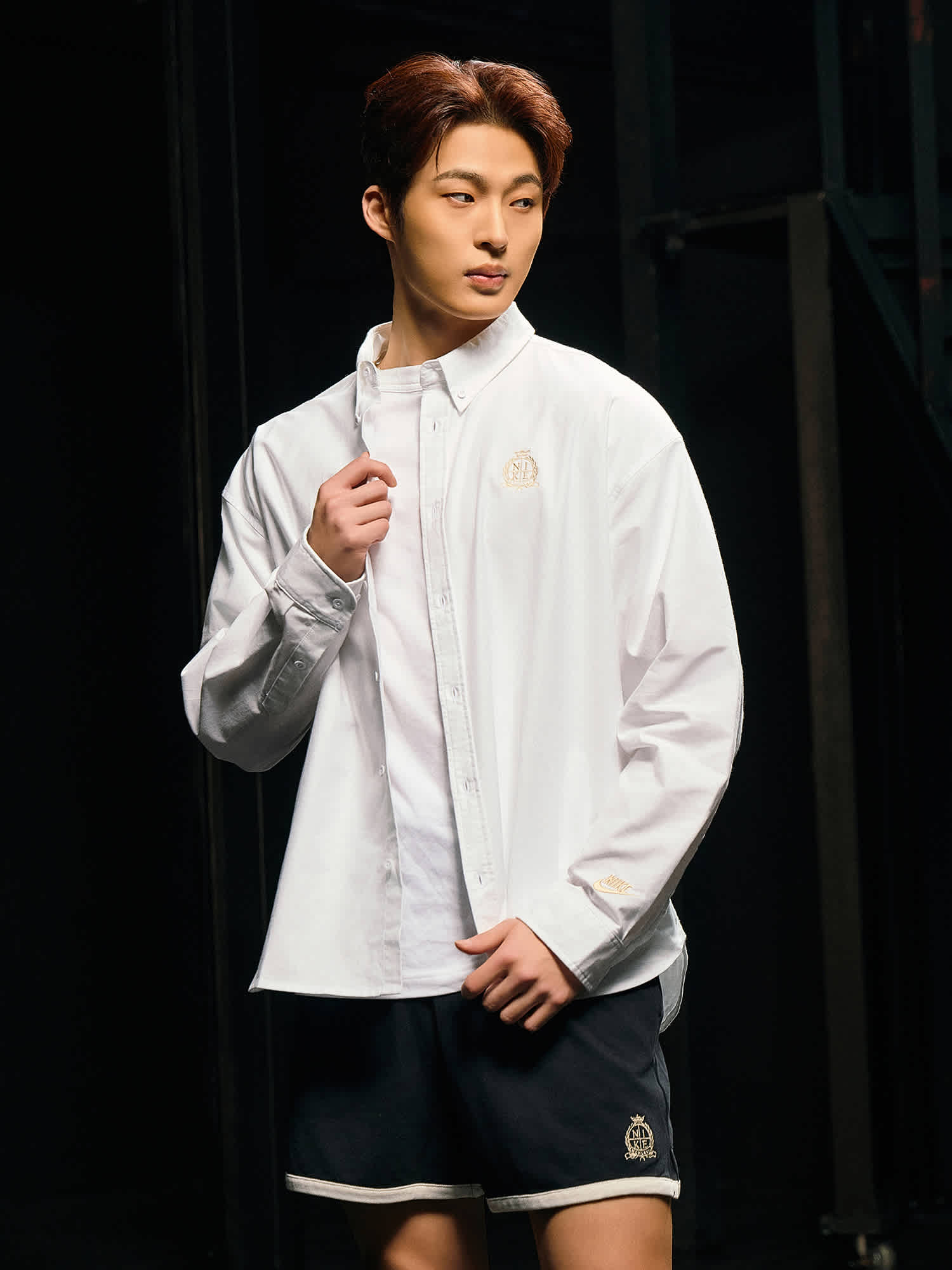 Рубашка мужская Nike Club Long-Sleeve Oxford Top
