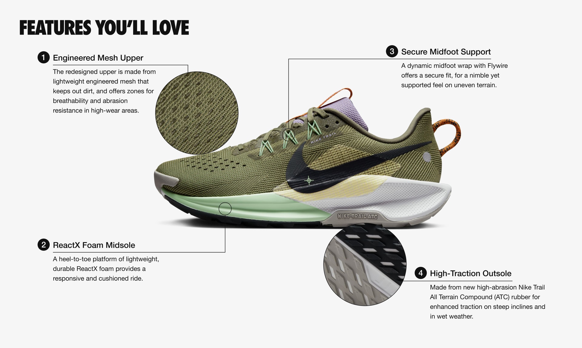 Tenis De Trail Running Personalizados (extraanchos) Nike Pegasus Trail 