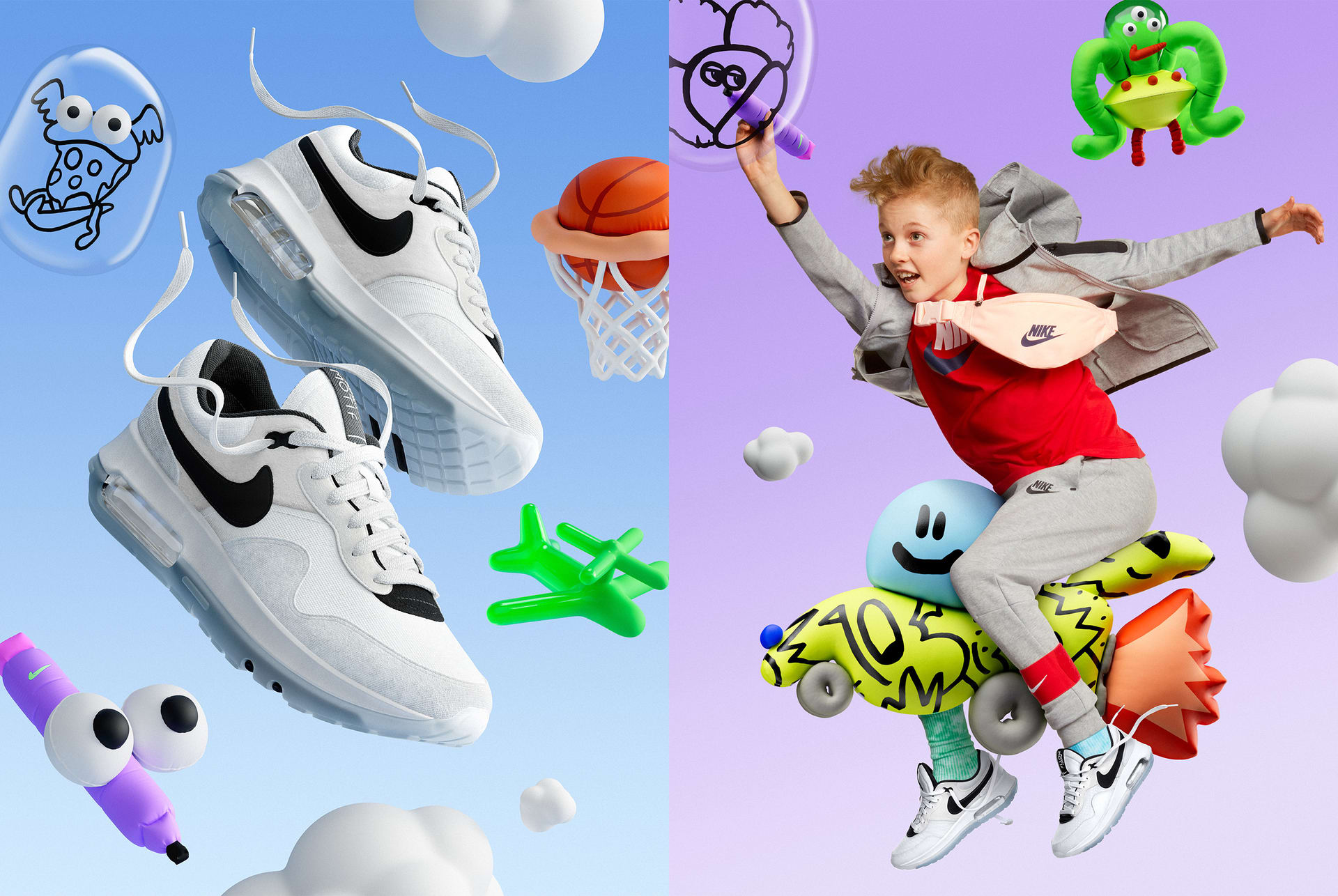 Nike Max Air Shoes. Little Kids\' Motif