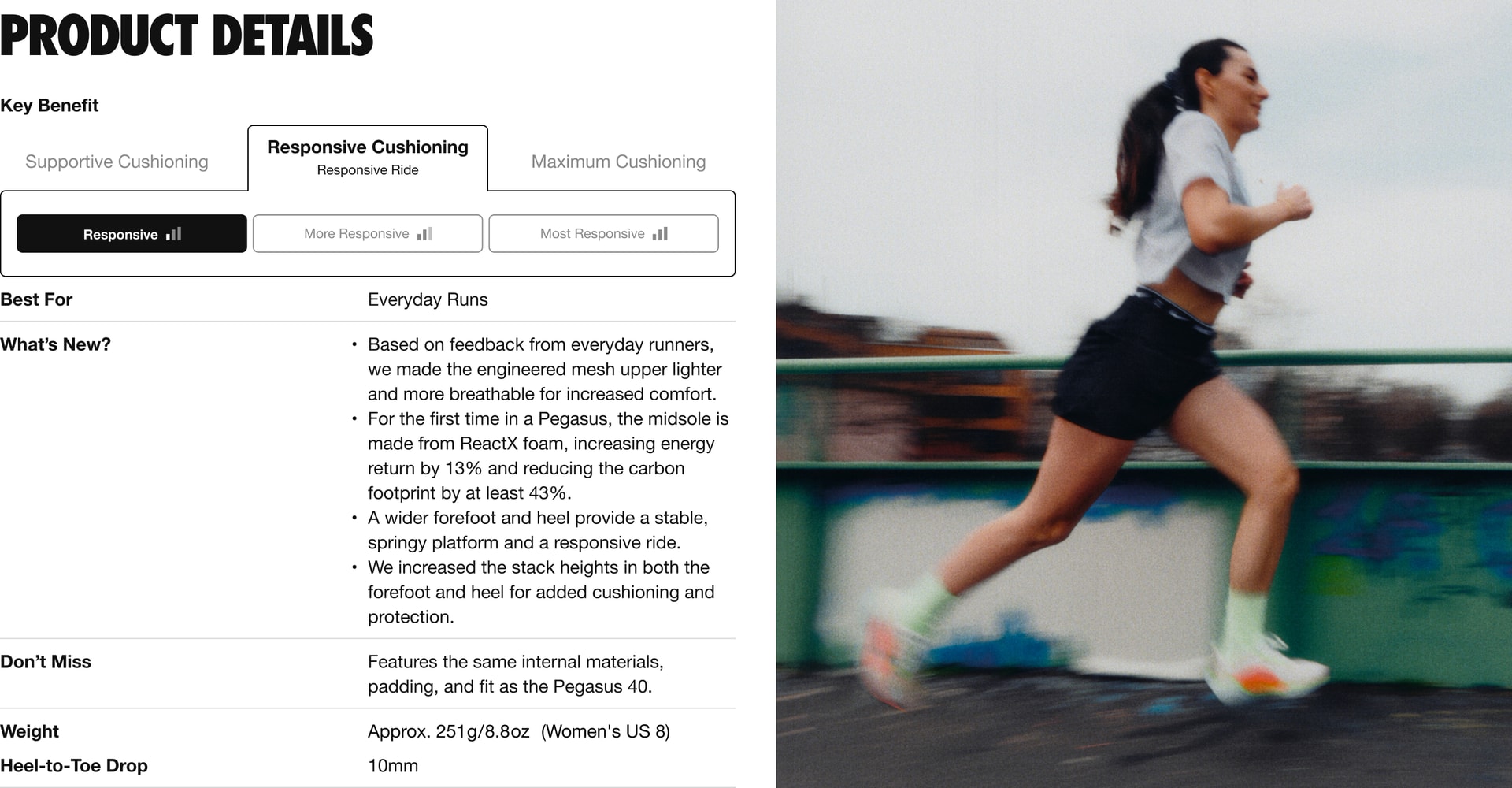 Nike Pegasus 41 Women's Road Running Shoes.