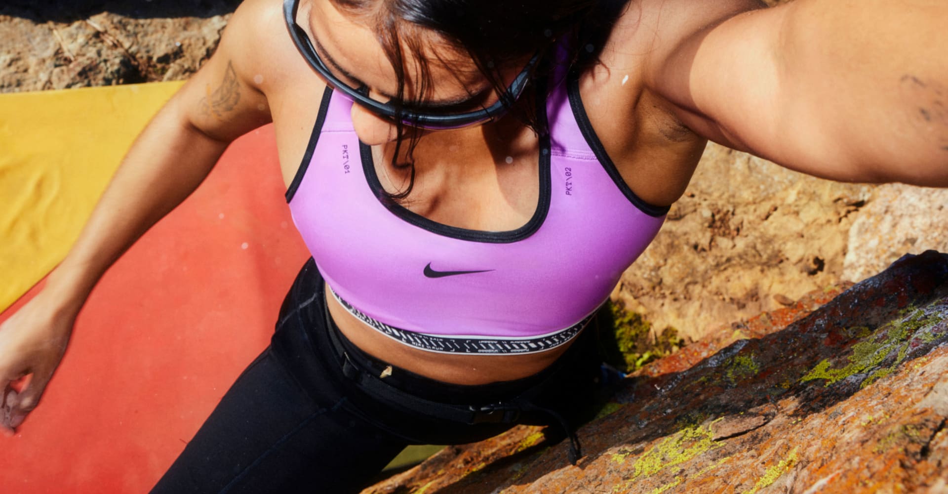$74 - $150 Purple At Least 20% Sustainable Material Sports Bras. Nike CA