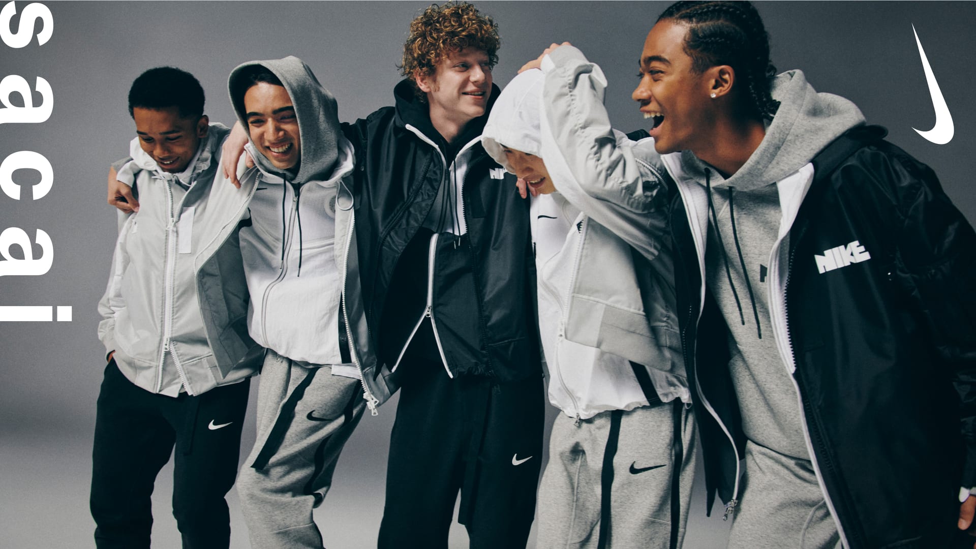 予約販売品 NIKE ナイキ Sacai サカイ レイヤードボンバージャケット