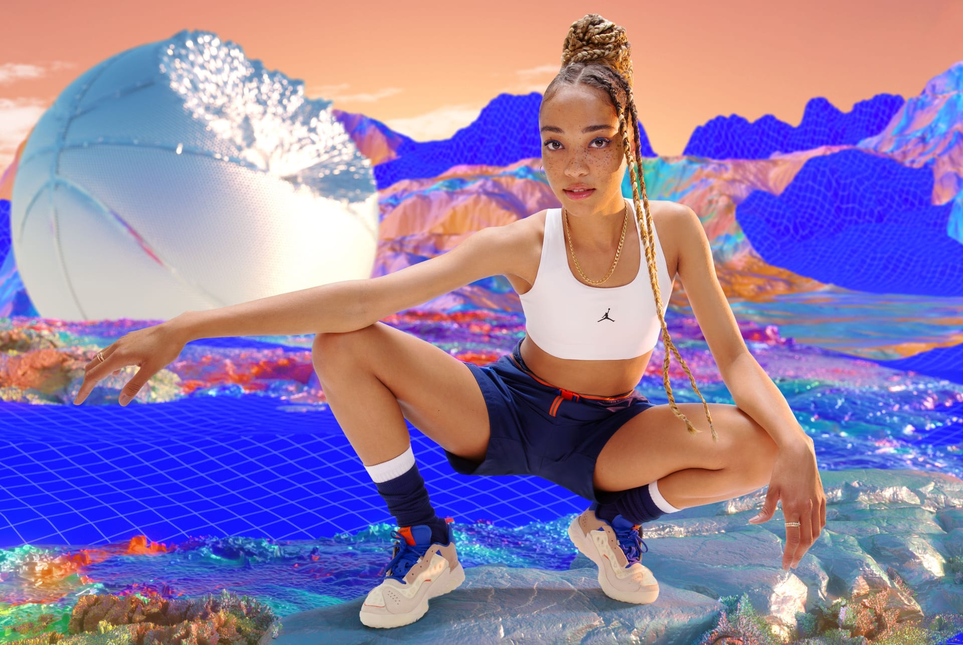 Nike Jordan Jumpman Womens Medium-Support 1-Piece Pad Sports Bra