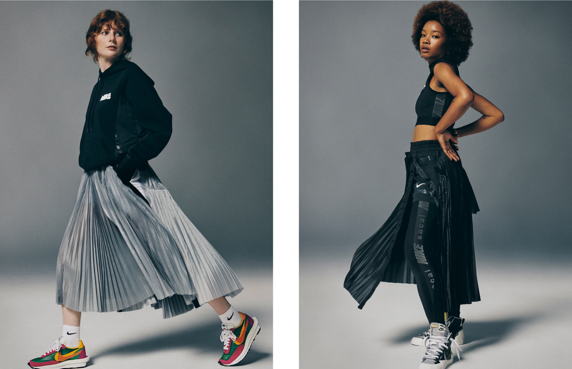 sacai × nike プリーツスカート-