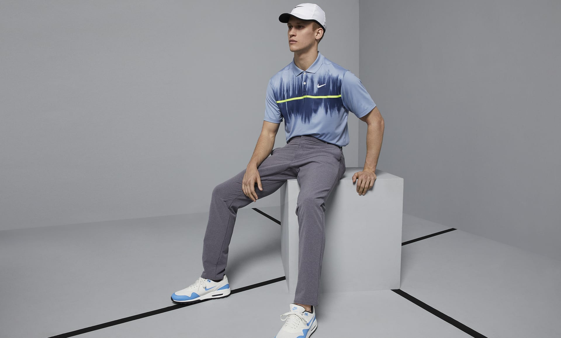 nike men's vapor fog print golf polo