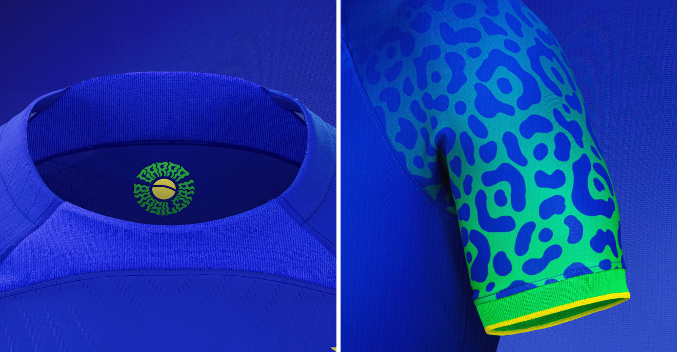 Nike Men's Brazil 2022/23 AWF Full-Zip Up Coastal Blue/Dynamic Yellow