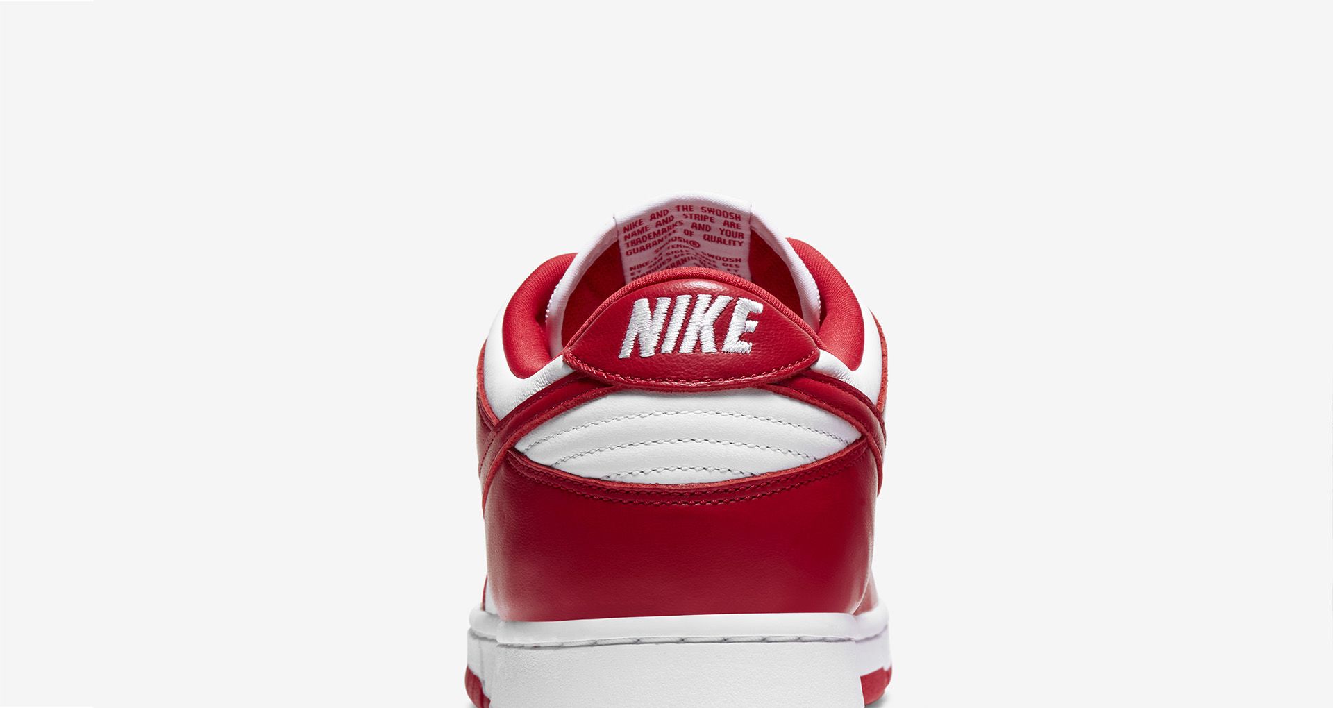 dunk white university red