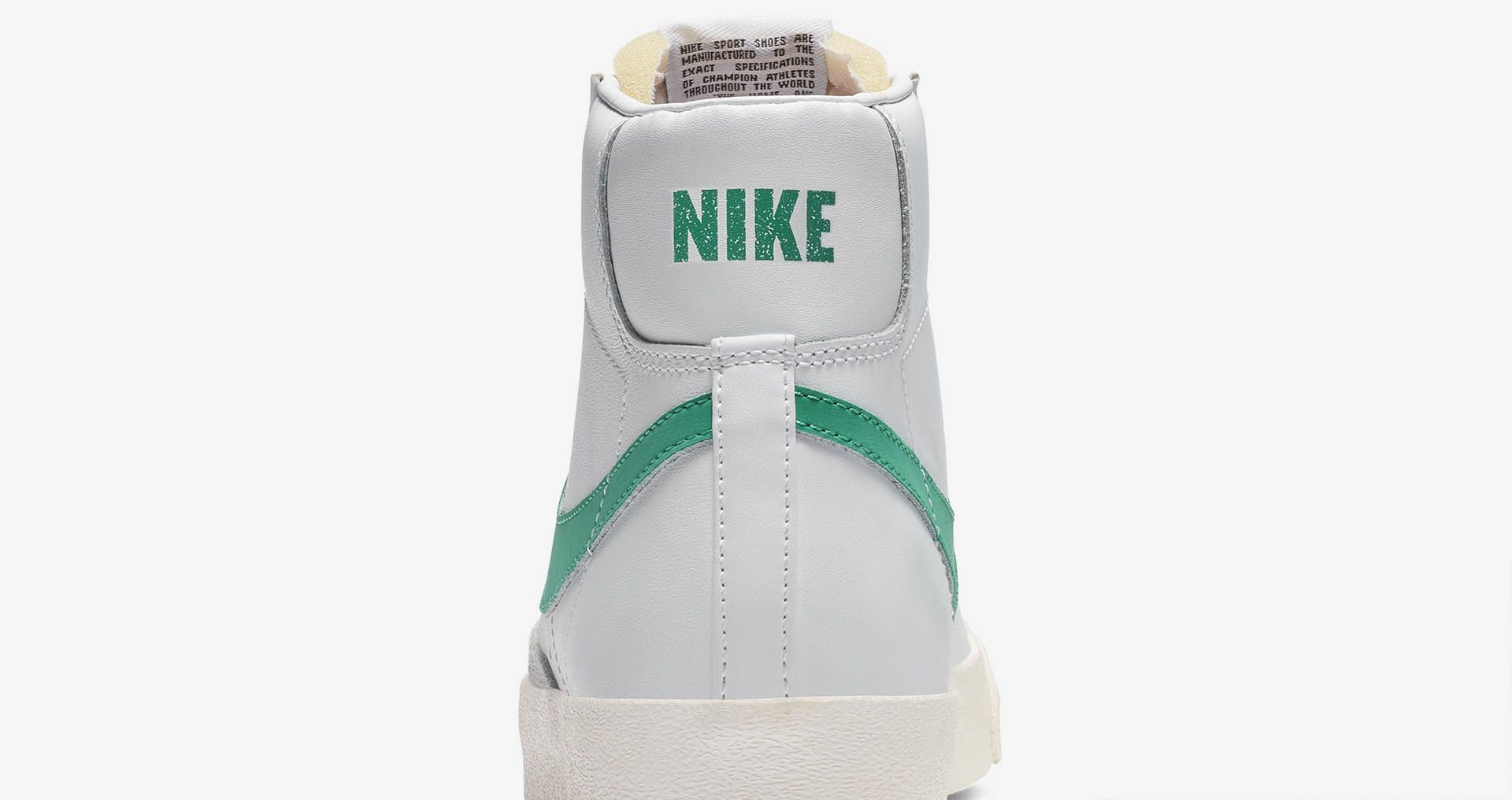 nike blazer mid 77 lucid green on feet