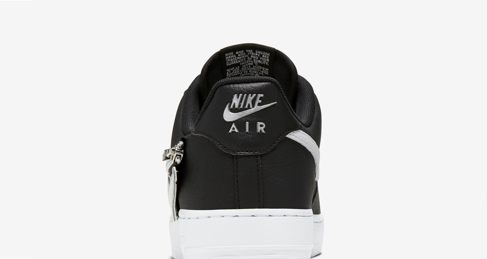nike air force 1 black zipper