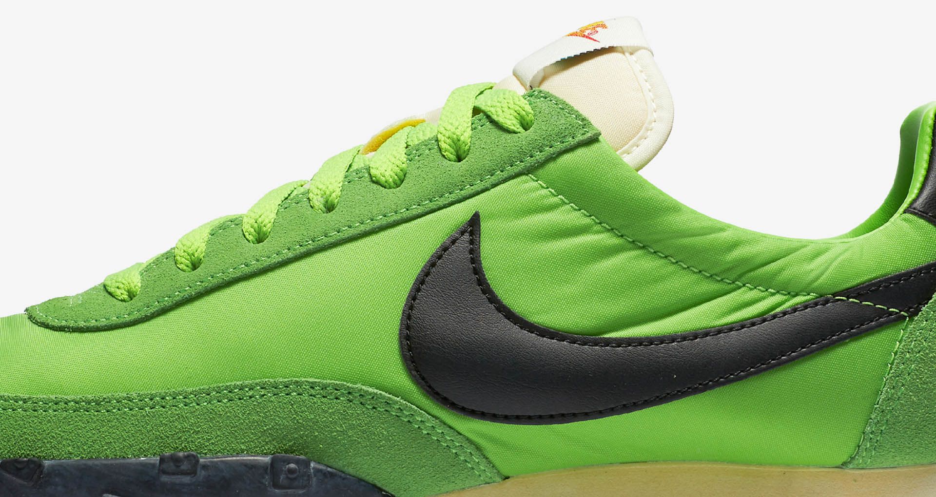 nike waffle racer green yellow