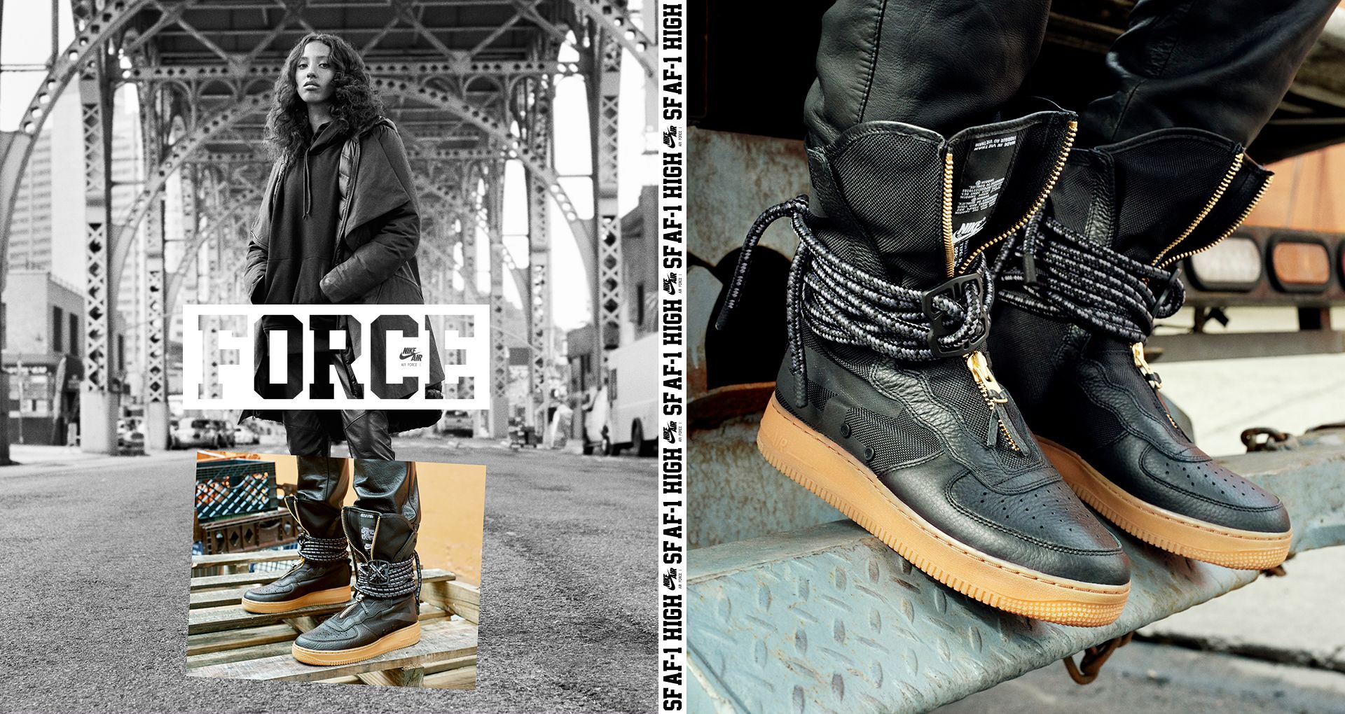 nike sf air force 1 high black gum