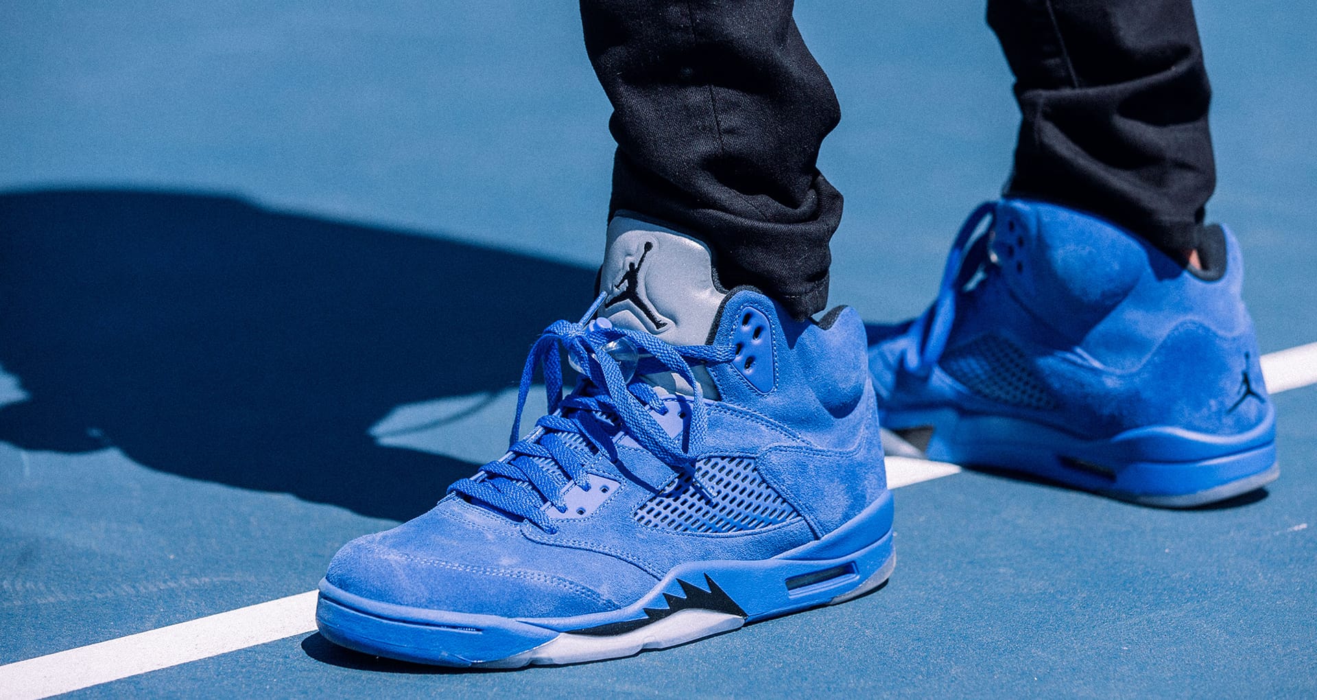 Air Jordan 5 Retro Flight Suit 'Game Royal & Black' Release Date. Nike ...