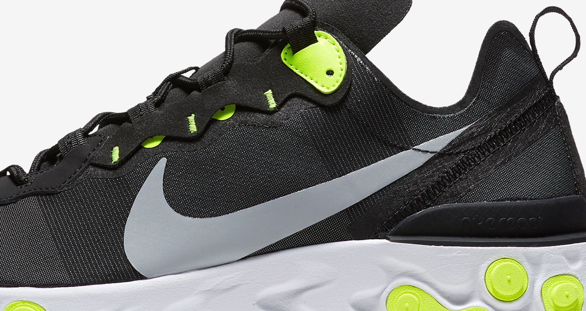 mens nike react element 55 black