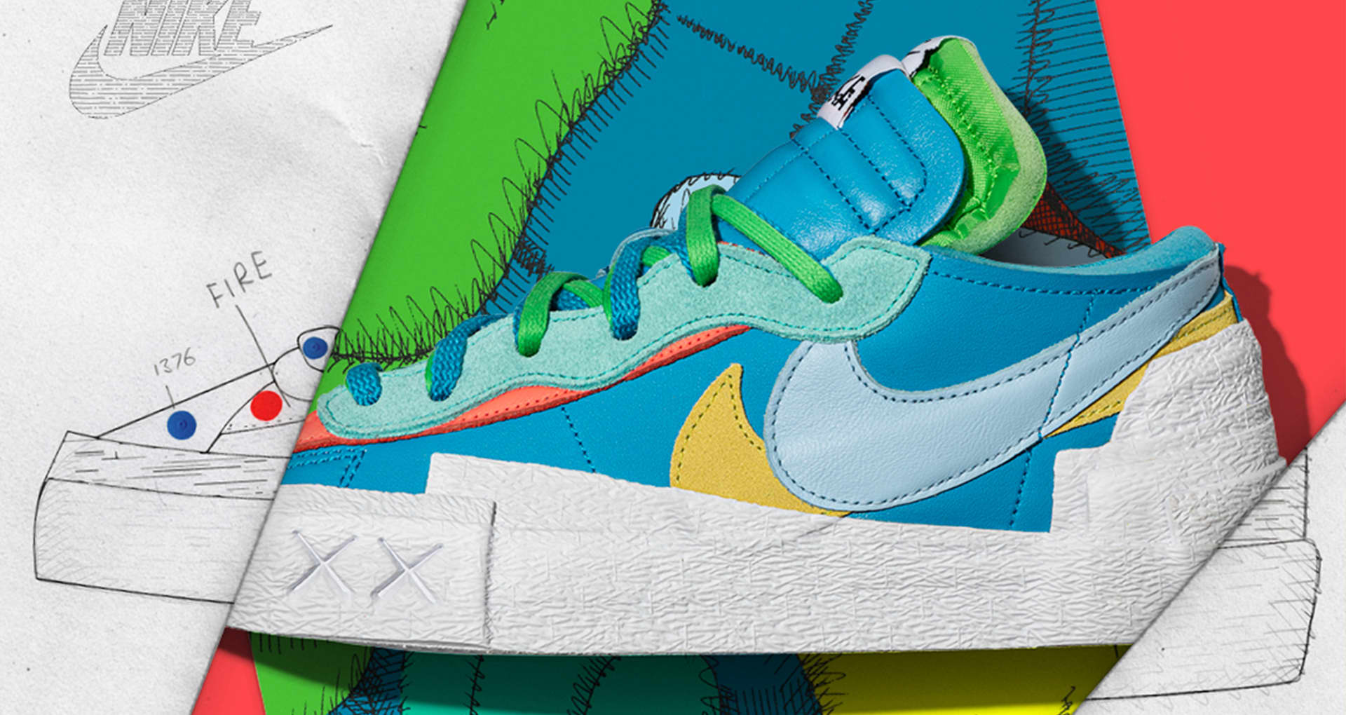 sacai kaws nike blazer