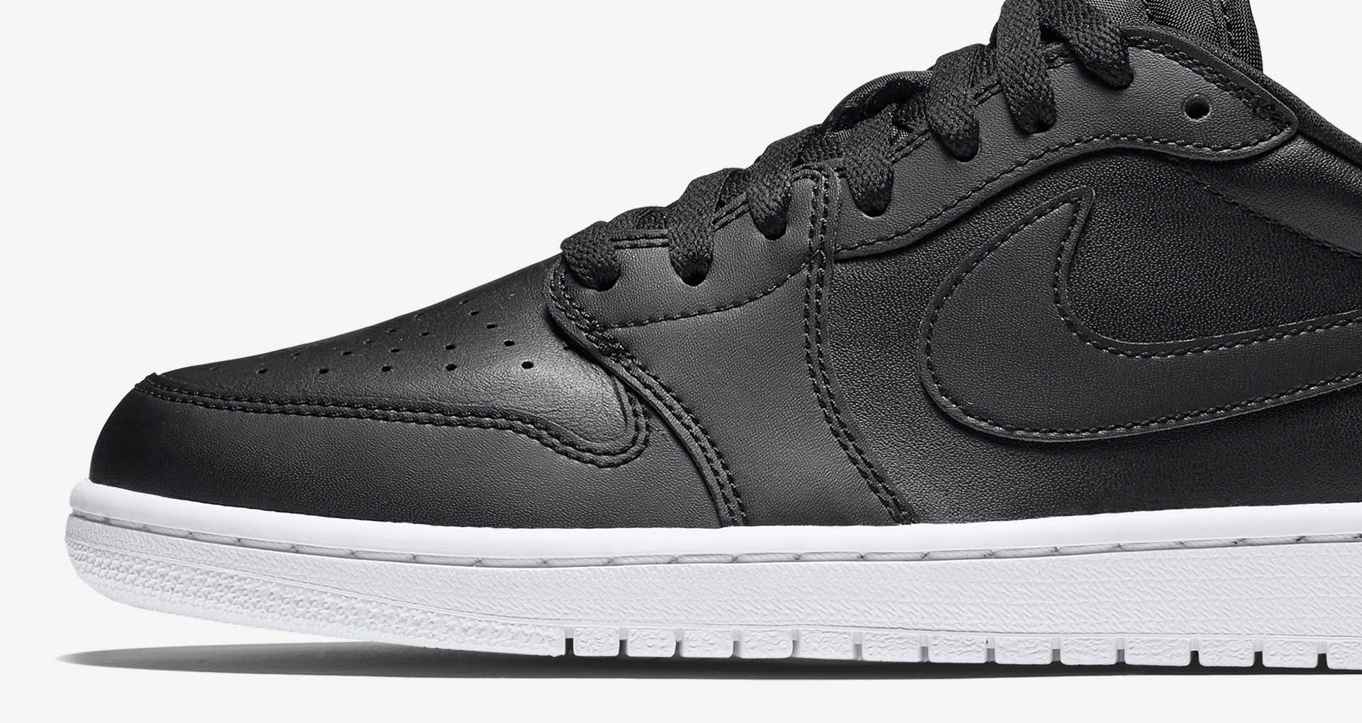 jordan 1 retro black white low