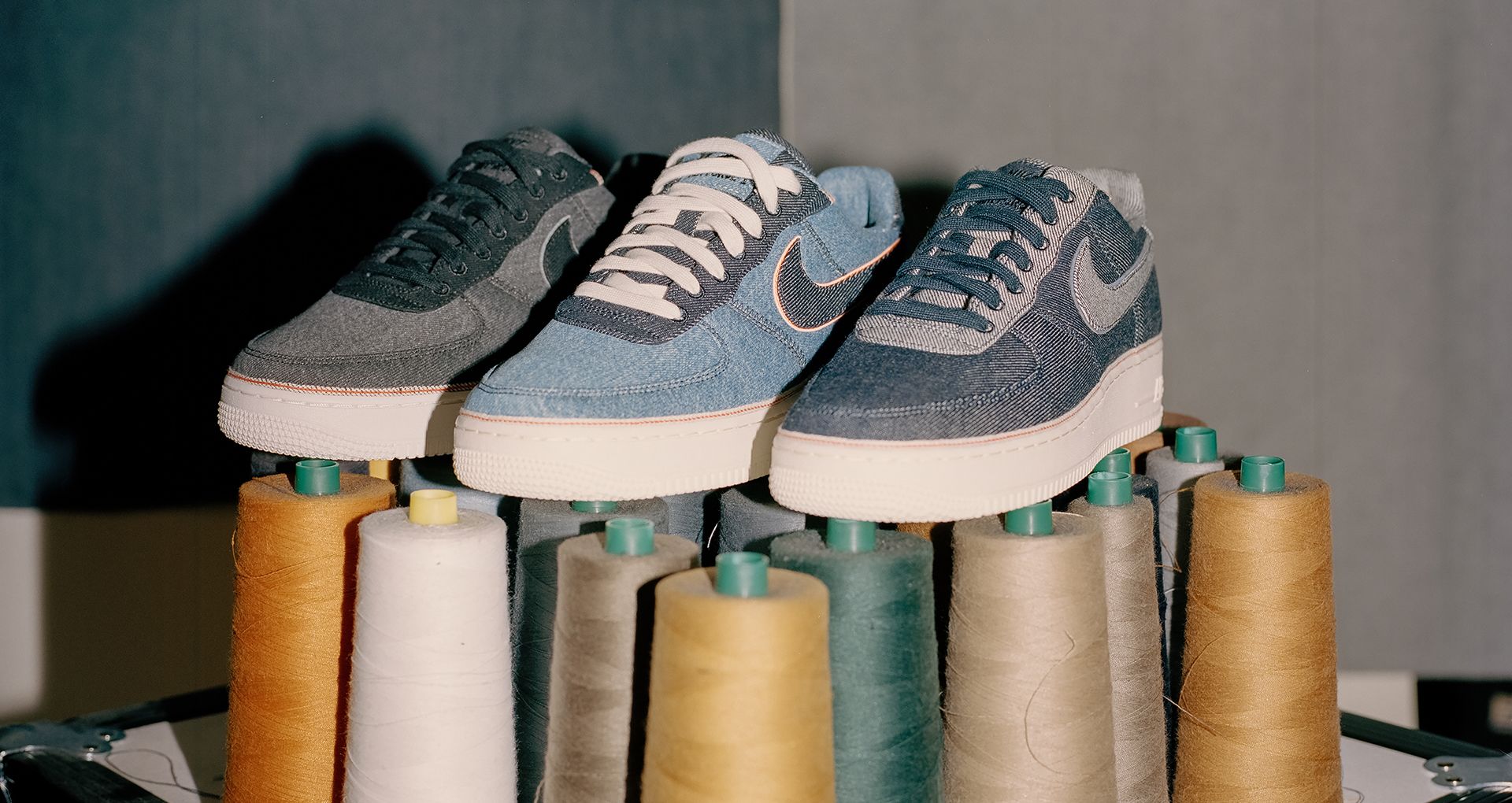 denim air forces