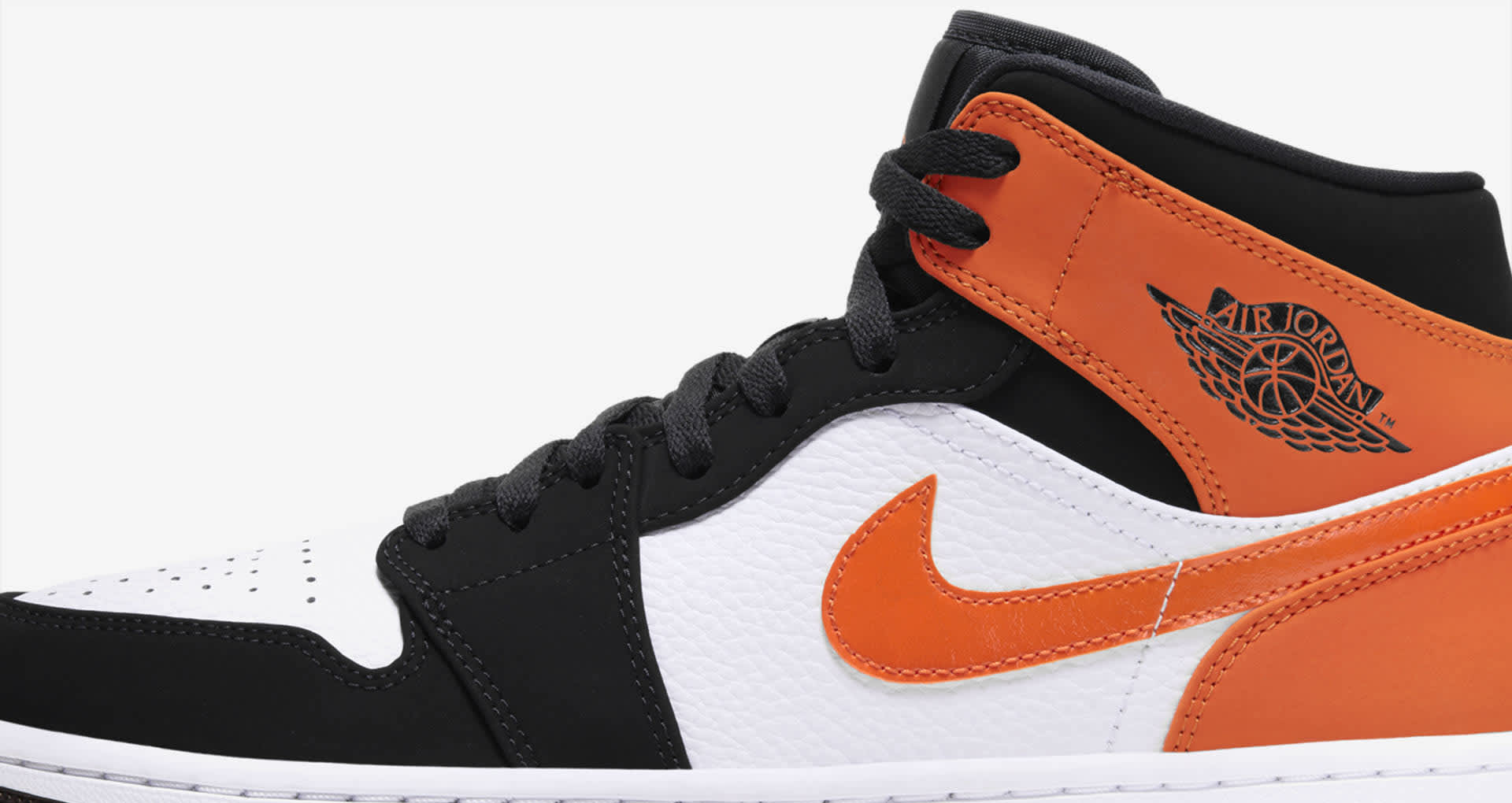 air jordan 1 mid black starfish white