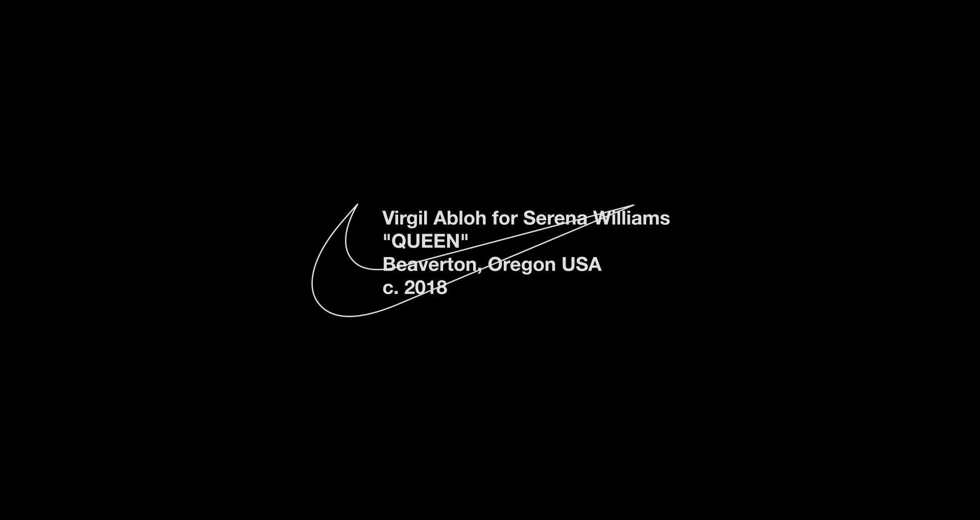 Nike x Virgil Abloh for Serena Williams: 