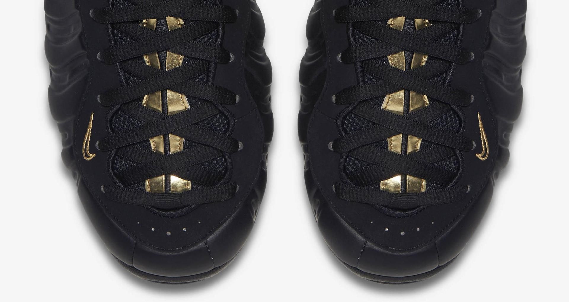 black and metallic gold foams