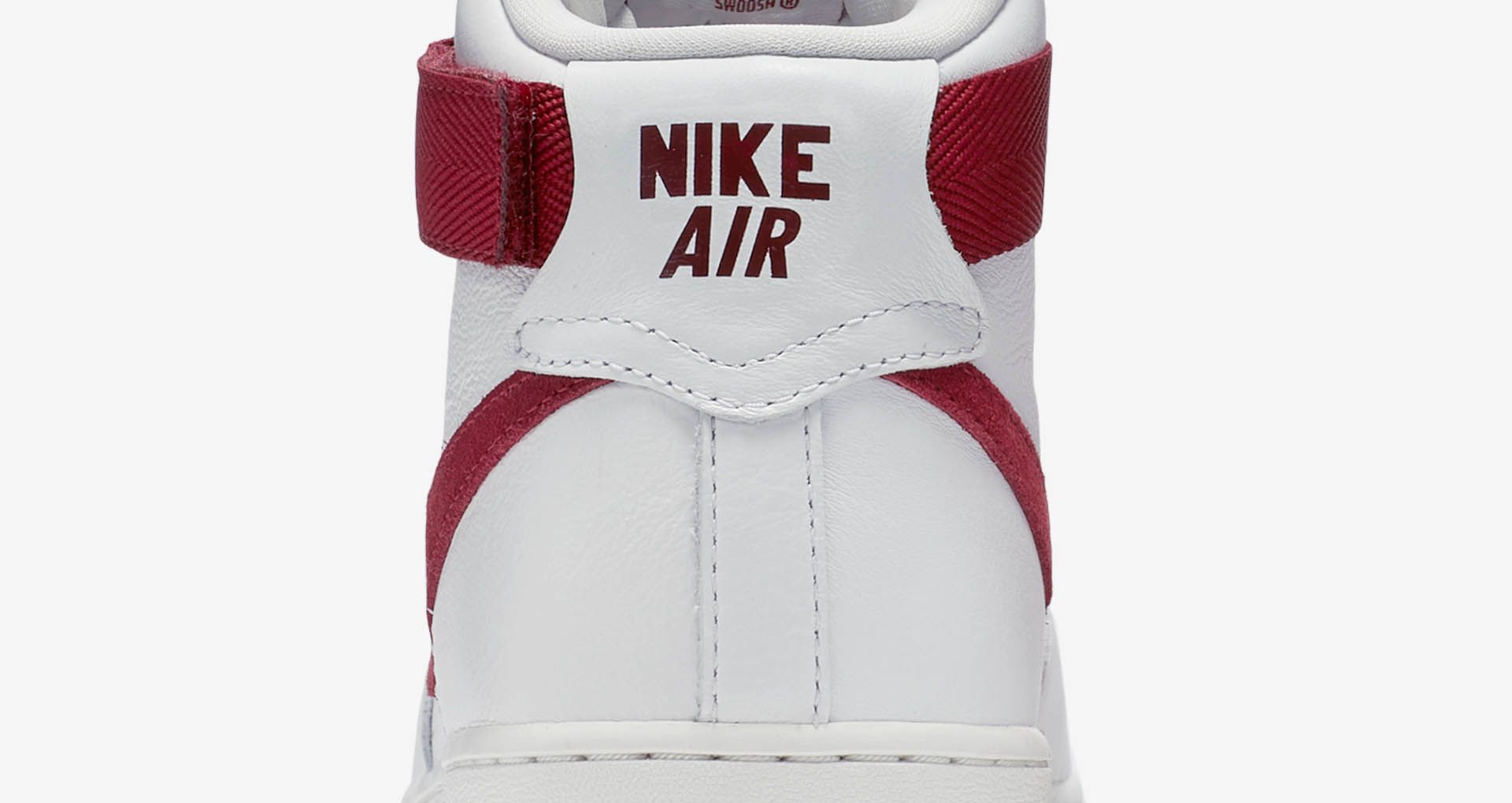 white and red air force 1 high tops