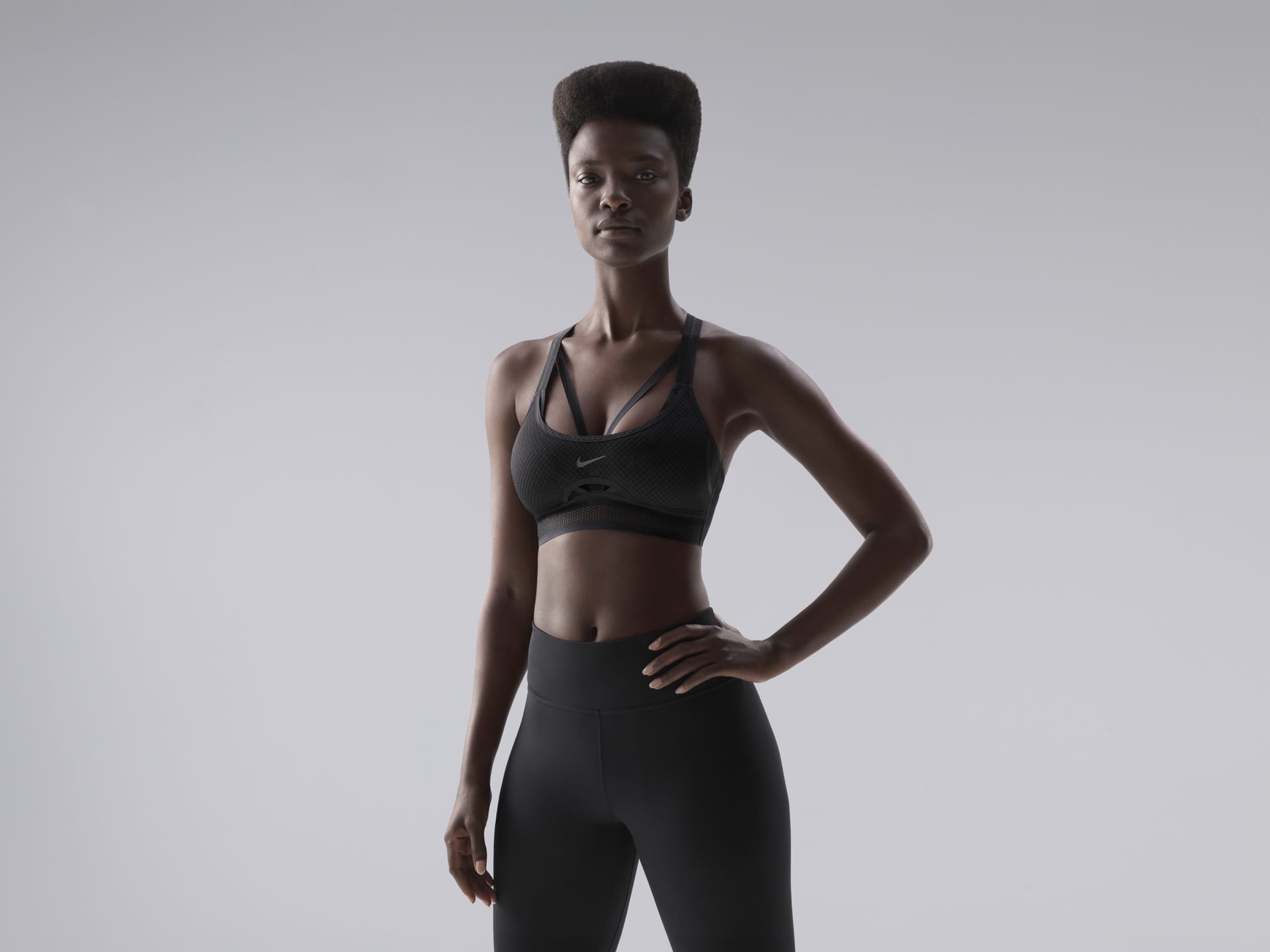 grey sports bra nike